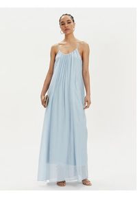 Kontatto Sukienka letnia B405C Błękitny Relaxed Fit. Kolor: niebieski. Materiał: bawełna. Sezon: lato #4