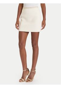 Marciano Guess Spódnica mini 5BGD08 7394A Écru Regular Fit. Materiał: syntetyk