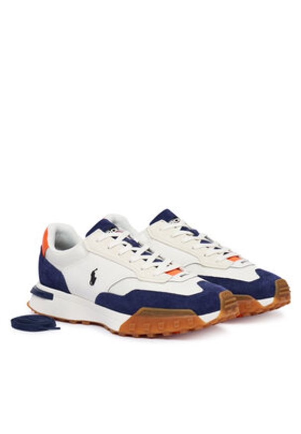 Polo Ralph Lauren Sneakersy Eldridge 809P07523003 Biały. Kolor: biały. Materiał: skóra, zamsz