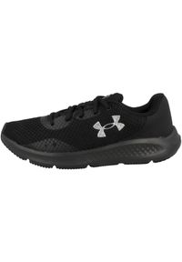 Buty treningowe damskie Under Armour W Charged Pursuit 3. Zapięcie: sznurówki. Kolor: czarny. Materiał: guma, syntetyk, materiał. Szerokość cholewki: normalna. Sport: bieganie