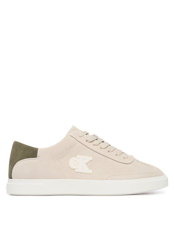 Calvin Klein Sneakersy Low Pro Cups Wt Suede Mg HW0HW03144 Beżowy. Kolor: beżowy. Materiał: zamsz, skóra
