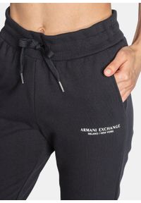 Spodnie dresowe damskie czarne Armani Exchange 8NYPBA YJE5Z 1200. Kolor: czarny. Materiał: dresówka #3