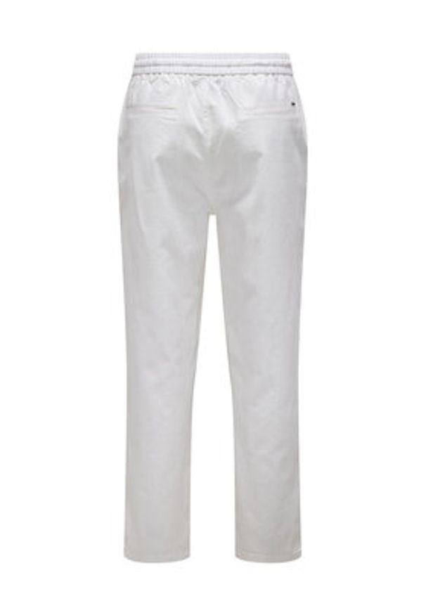 Only & Sons Spodnie materiałowe Sinus 22028267 Biały Loose Fit. Kolor: biały. Materiał: bawełna