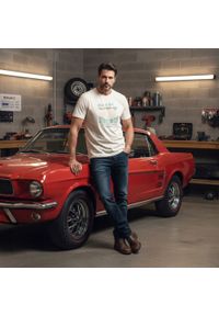 Bawełniana, Męska Koszulka (T-Shirt) - Pako Jeans - Kremowa z Nadrukiem. Okazja: na co dzień. Kolor: wielokolorowy, brązowy, beżowy. Materiał: bawełna. Wzór: nadruk. Styl: casual #4