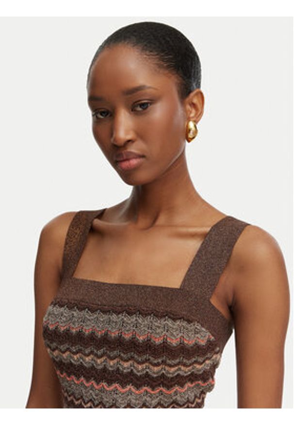 Marciano Guess Top G6GR15 Z0643 Brązowy Regular Fit. Kolor: brązowy. Materiał: syntetyk