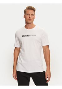 Jack & Jones - Jack&Jones T-Shirt Corp 12233999 Biały Standard Fit. Kolor: biały. Materiał: bawełna #1