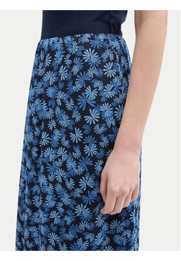 Tom Tailor Denim Spódnica midi 1045502 Niebieski Regular Fit. Kolor: niebieski. Materiał: syntetyk