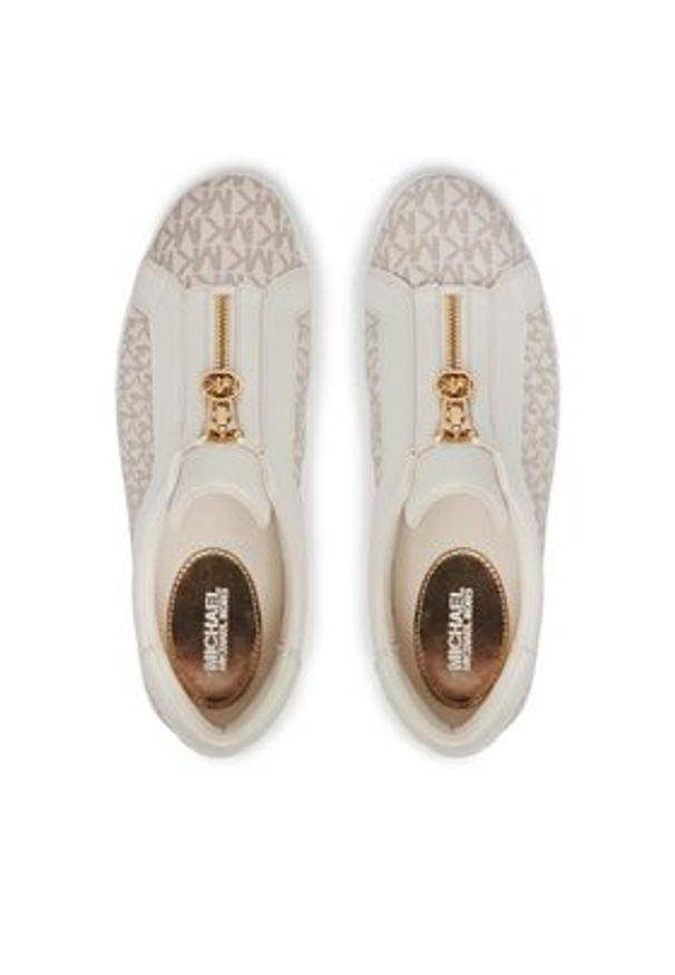 MICHAEL Michael Kors Sneakersy Keaton Zip Slip On 43R4KTFP2B Écru. Zapięcie: bez zapięcia. Materiał: materiał