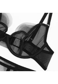 Intica - Komplet bielizny z delikatnej koronki na romantyczne wieczory Kaliope. Kolor: czarny. Materiał: koronka. Wzór: koronka #6