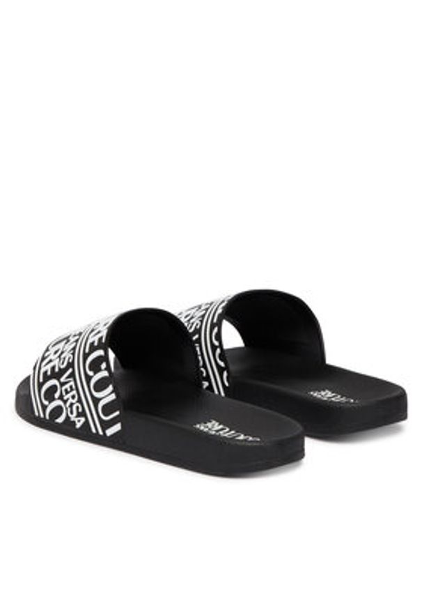 Versace Jeans Couture Klapki 80YA3SQ1 Czarny. Kolor: czarny. Materiał: guma