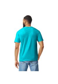 GILDAN - Bawełniana Koszulka Unisex Dla Dorosłych W Miękkim Stylu. Kolor: zielony. Materiał: bawełna