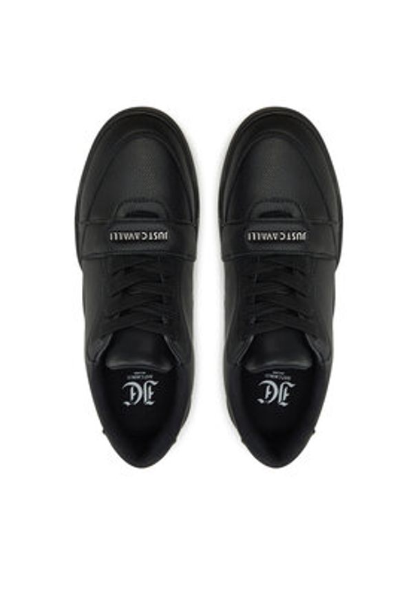 Just Cavalli Sneakersy 77QA3SA4 Czarny. Kolor: czarny. Materiał: skóra