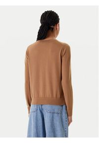 TOMMY HILFIGER - Tommy Hilfiger Kardigan WW0WW42370 Brązowy Regular Fit. Kolor: brązowy. Materiał: bawełna #3