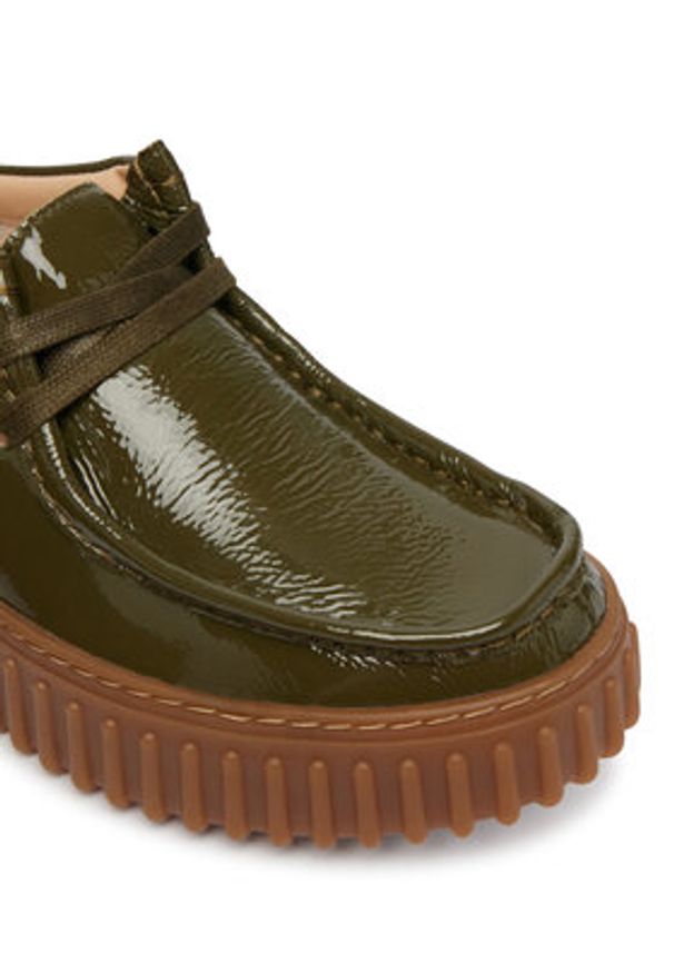 Clarks Półbuty Torhill Bee 26186668 Zielony. Kolor: zielony. Materiał: skóra