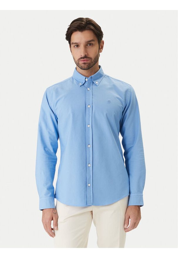 BOSS Koszula H-Roan 50555920 Błękitny Slim Fit. Kolor: niebieski. Materiał: bawełna