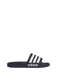 Adidas - Klapki basenowe Adilette Shower Slides. Kolor: czarny, niebieski, wielokolorowy, biały. Materiał: guma. Styl: sportowy