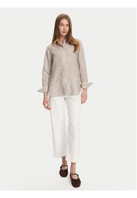 Weekend Max Mara Koszula Josef 2515111052 Beżowy Regular Fit. Kolor: beżowy. Materiał: len
