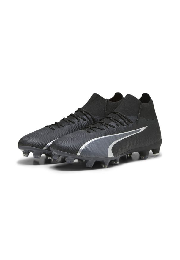 Buty piłkarskie męskie Puma Ultra Pro Fg/ag. Kolor: wielokolorowy, czarny, szary. Materiał: materiał, syntetyk, tkanina. Szerokość cholewki: normalna. Sport: piłka nożna