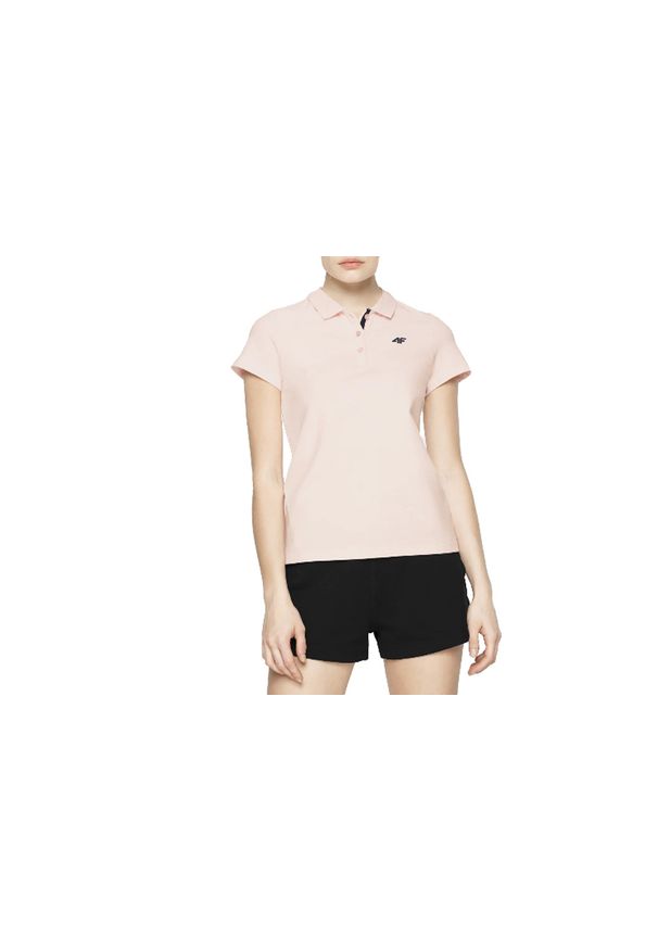 4f - 4F Women's T-shirt Polo NOSH4-TSD007-56S. Typ kołnierza: polo. Kolor: różowy