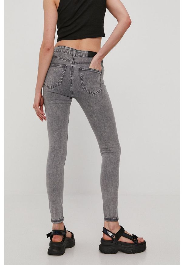 Noisy may - Noisy May Jeansy damskie medium waist. Kolor: szary