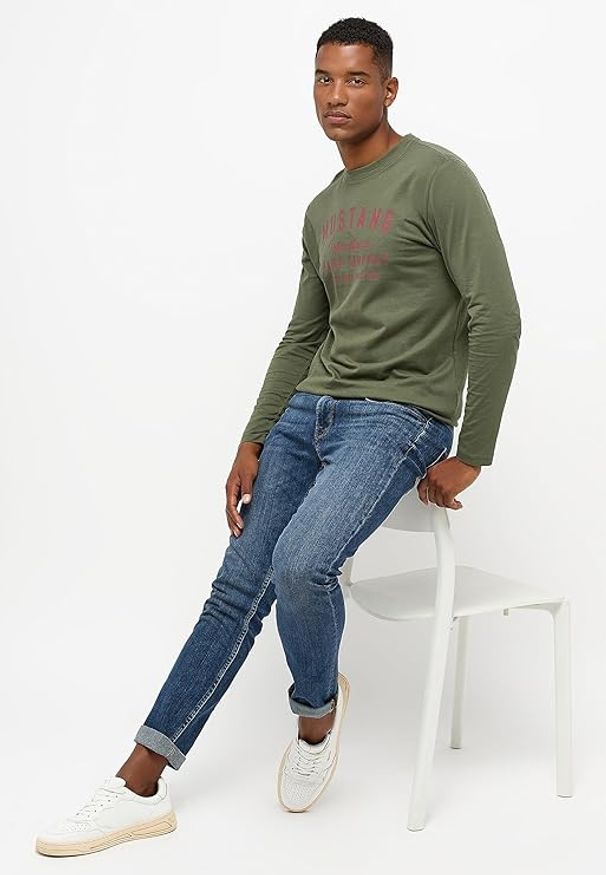 Męskie Spodnie Jeansowe Mustang Style Boston Slim Denim Blue 1014706 5000 883