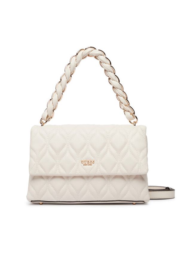 Guess Torebka Maxine HWQG97 33200 Kremowy. Kolor: kremowy. Materiał: skórzane