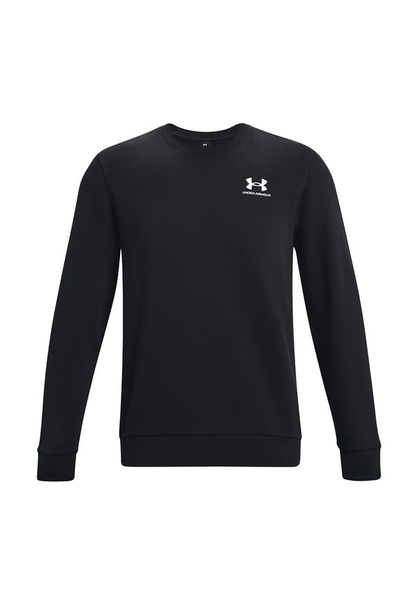 Bluza fitness męska Under Armour Essential Fleece Crew. Kolor: czarny. Sport: fitness