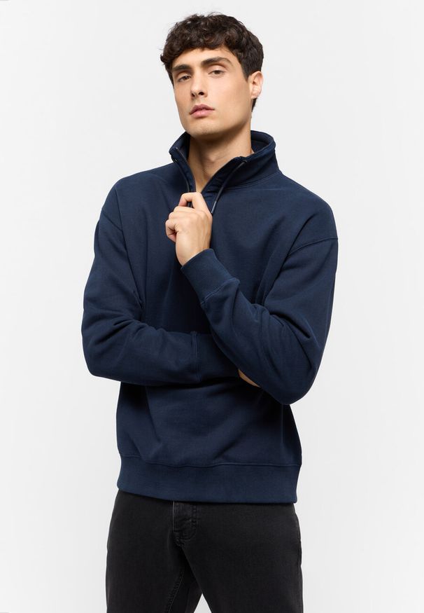 Mustang - MĘSKA BLUZA ROZPINANA MUSTANG Franklin Dark Sapphire 1015636 4136