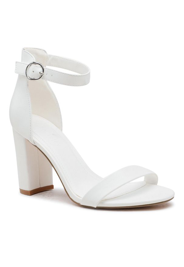 Sandały Jenny Fairy WSS20538-01 White. Kolor: biały. Materiał: skóra