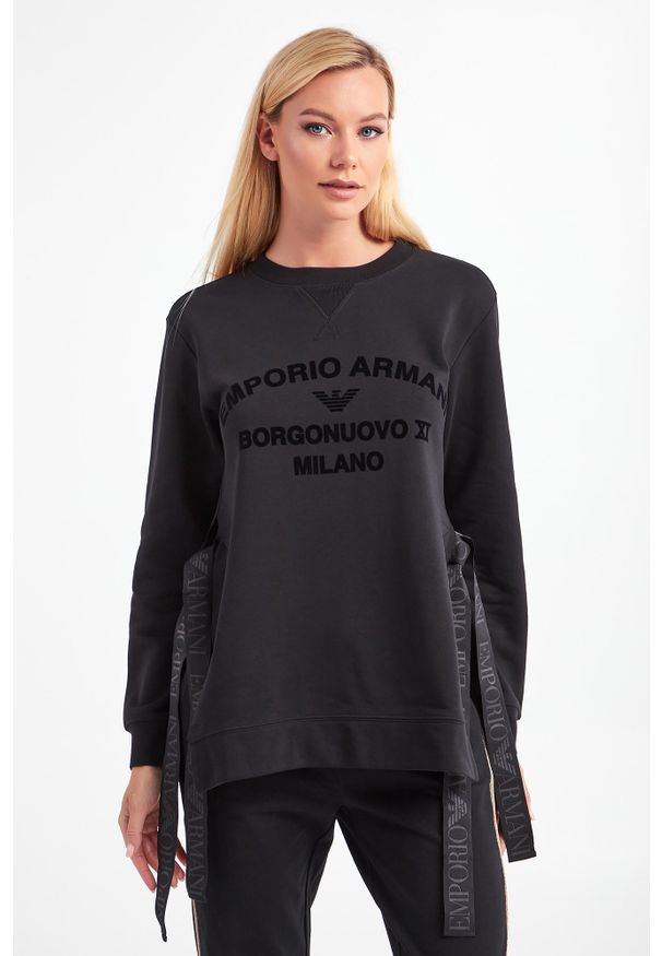Emporio Armani - BLUZA EMPORIO ARMANI. Długość rękawa: długi rękaw. Długość: długie. Wzór: nadruk