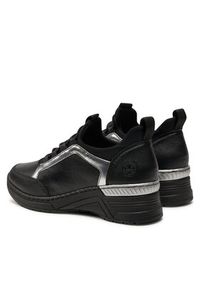Rieker Sneakersy N4379-01 Czarny. Kolor: czarny. Materiał: skóra #6
