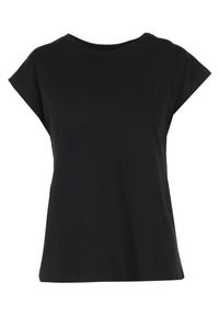 Born2be - Czarny T-shirt Peshahria. Kolor: czarny. Materiał: bawełna. Długość rękawa: krótki rękaw. Długość: krótkie. Wzór: kolorowy. Styl: sportowy