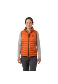 FJORK MERINO - Damska kurtka puchowa bez rękawów Merino Nordend. Kolor: pomarańczowy. Materiał: wełna, elastan. Długość rękawa: bez rękawów. Sport: turystyka piesza #1