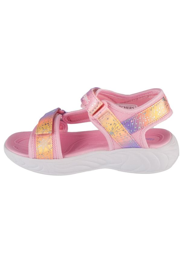 skechers - Sandały dziewczęce, Unicorn Dreams - Majestic Bliss. Kolor: różowy. Materiał: syntetyk, materiał, tkanina. Sport: turystyka piesza