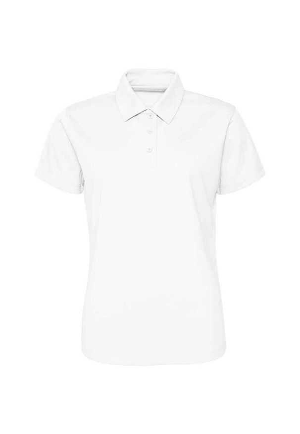 JUST COOL - Damska Koszulka Polo. Typ kołnierza: polo. Kolor: biały