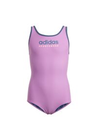 Adidas - Strój kąpielowy Sportswear U-Back Kids. Kolor: fioletowy, niebieski, wielokolorowy. Materiał: materiał
