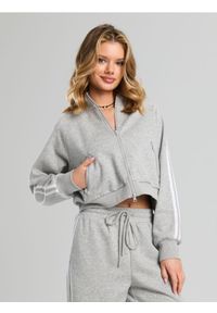Sinsay - Rozpinana bluza z lampasami - szary. Kolor: szary