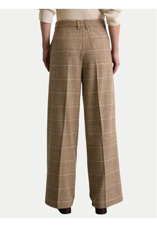 Marc O'Polo Spodnie palazzo 508 0150 10417 Beżowy Wide Fit. Kolor: beżowy. Materiał: wełna