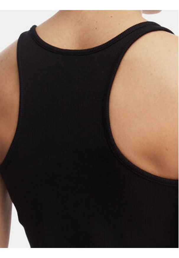 Tommy Jeans Top Racerback DW0DW22264 Czarny Slim Fit. Kolor: czarny. Materiał: bawełna
