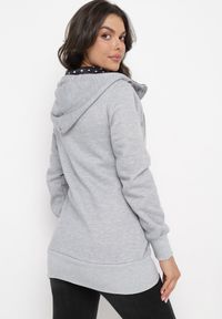 Born2be - Jasnoszara Bluza z Polarem i Kapturem Laissete. Typ kołnierza: kaptur. Kolor: szary. Materiał: polar