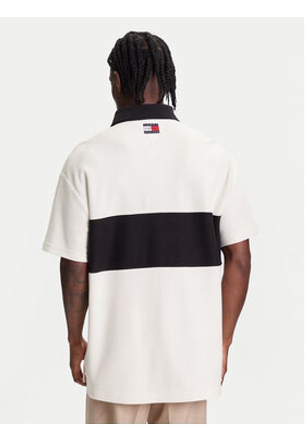 TOMMY HILFIGER - Tommy Hilfiger Polo F1 Movie Race Day MW0MW41393 Écru Relaxed Fit. Typ kołnierza: polo. Materiał: bawełna