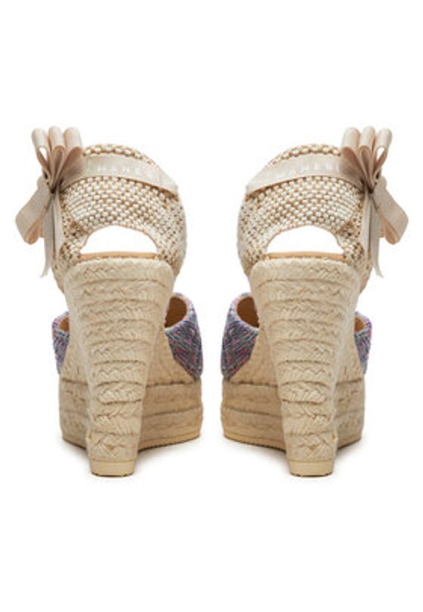Manebi Espadryle Acapulco Heart-Shaped Wedge Espadrilles G 0.6 WH Różowy. Kolor: różowy. Materiał: materiał