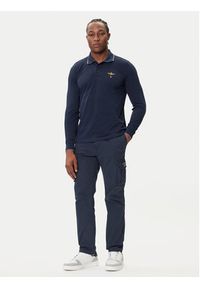 Aeronautica Militare Polo 252PO1653UP00082 Granatowy Regular Fit. Typ kołnierza: polo. Kolor: niebieski. Materiał: bawełna #3