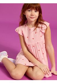 Sinsay - Sukienka babydoll z ozdobnymi falbanami - różowy. Kolor: różowy #1