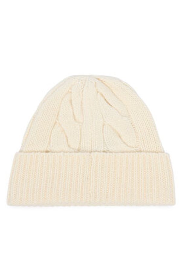 Polo Ralph Lauren Czapka 455P18118003 Kremowy. Kolor: kremowy. Materiał: wełna