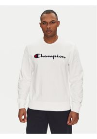 Champion Bluza 220727 Biały Slim Fit. Kolor: biały. Materiał: bawełna