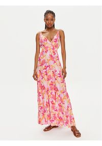 YAS Sukienka letnia Tropia 26033844 Kolorowy Regular Fit. Materiał: wiskoza. Wzór: kolorowy. Sezon: lato