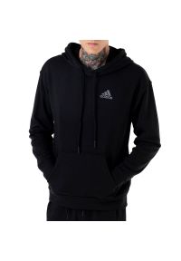 Adidas - Bluza adidas Clubhouse Tennis Hoodie HK6468 - czarna. Typ kołnierza: kaptur. Kolor: czarny. Materiał: bawełna, poliester, materiał. Wzór: aplikacja. Styl: klasyczny