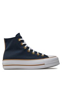 Converse Trampki Chuck Taylor All Star Lift Platform Herringbone Stripe A08860C Niebieski. Kolor: niebieski. Obcas: na platformie #1