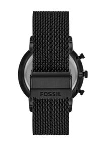 Fossil zegarek męski kolor czarny. Kolor: czarny. Materiał: materiał